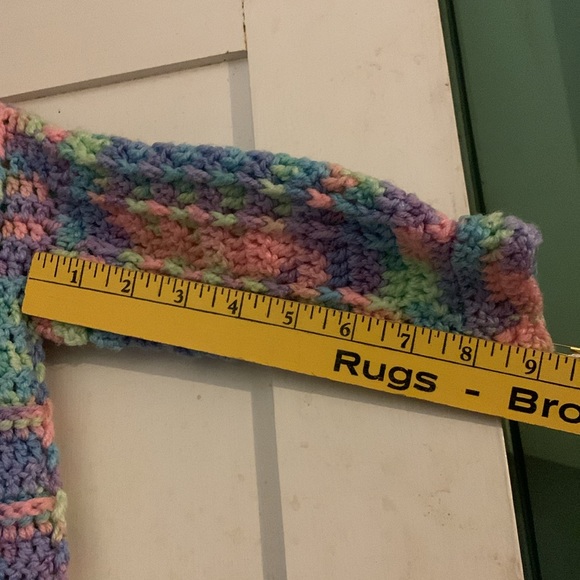 OOAK Hand Crochet sweater 12-18 mo - Picture 8 of 8